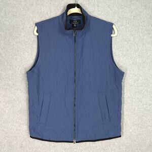 Magaschoni Quilted Vest Mens Small Fleece Lined Pockets Insulated Old Money